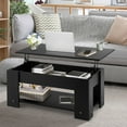 thumbnail image 2 of Costway Lift Top Coffee Table Modern Accent Table w/Hidden Storage Compartment & Shelf Black, 2 of 10
