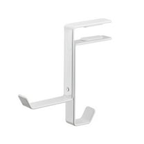 MOKKHNB Desk Mount Headphones Holder Universal Metal Headset Stand Holder Iron 1Set White