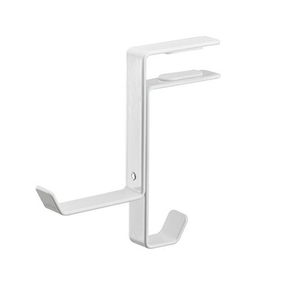 MOKKHNB Desk Mount Headphones Holder Universal Metal Headset Stand Holder Iron 1Set White