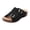 Black, variant on Green Ladies Comfy Open Toe Wedge Sandals Flocked Material Mule Style 2026 Summer Platform Slides