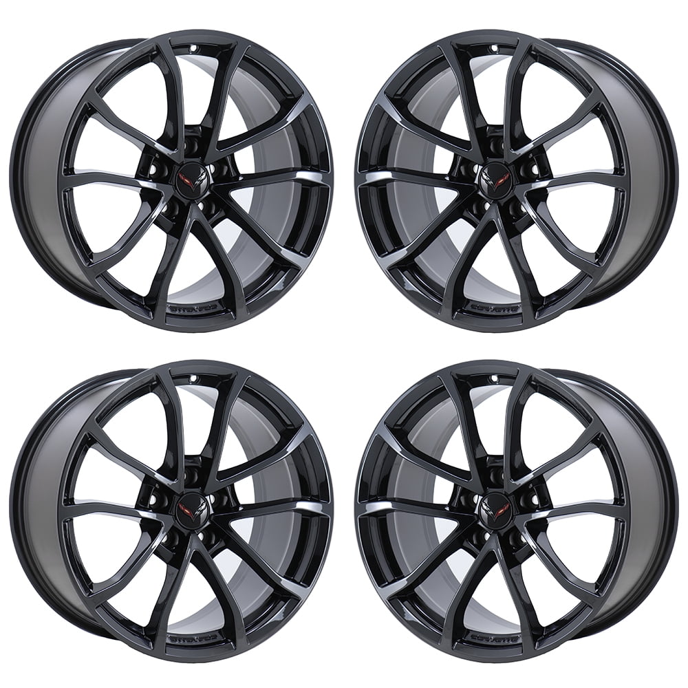 CHEVROLET CORVETTE 2017 - 2019 PVD BLACK CHROME Factory OEM Wheels Rims ...