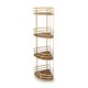 thumbnail image 1 of Esquinero Para Baño Estante Organizador Mueble Para Baño 4 Niveles Metalico Dorado Madera Acacia, 1 of 11