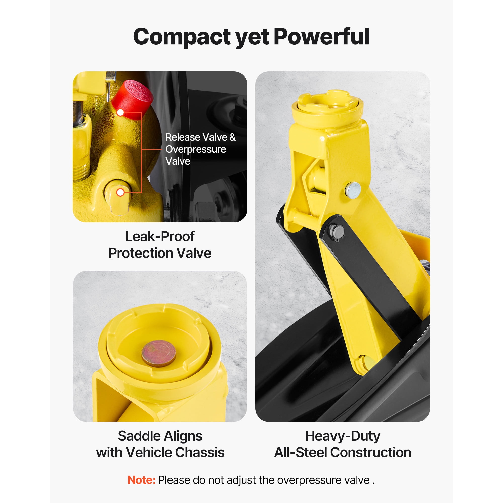 KFFKFF Low Profile Floor Jack, 2 Ton Capacity, Steel Hydraulic Racing Jack with Stands, Single Piston Quick Lift Pump, Trolley Car Lift for Compact SUVs, Lifting Range 5.1-12.2 Inches