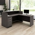 thumbnail image 3 of Arrive 72W x 72D L Reception Desk with Drawers in Storm Gray - Engineered Wood, 3 of 8