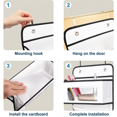 thumbnail image 4 of Over The Door Organzier,5 Pockets Hanging Storage Shelves,foldable Over Door Storage, 4 of 5