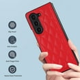 thumbnail image 4 of Allytechgroup Galaxy Z Fold7 Case, Slim Fit Premium PU Leather Stylish Protective Shockproof Fashionable Phone Cases Cover for Samsung Galaxy Z Fold 7, Red, 4 of 8