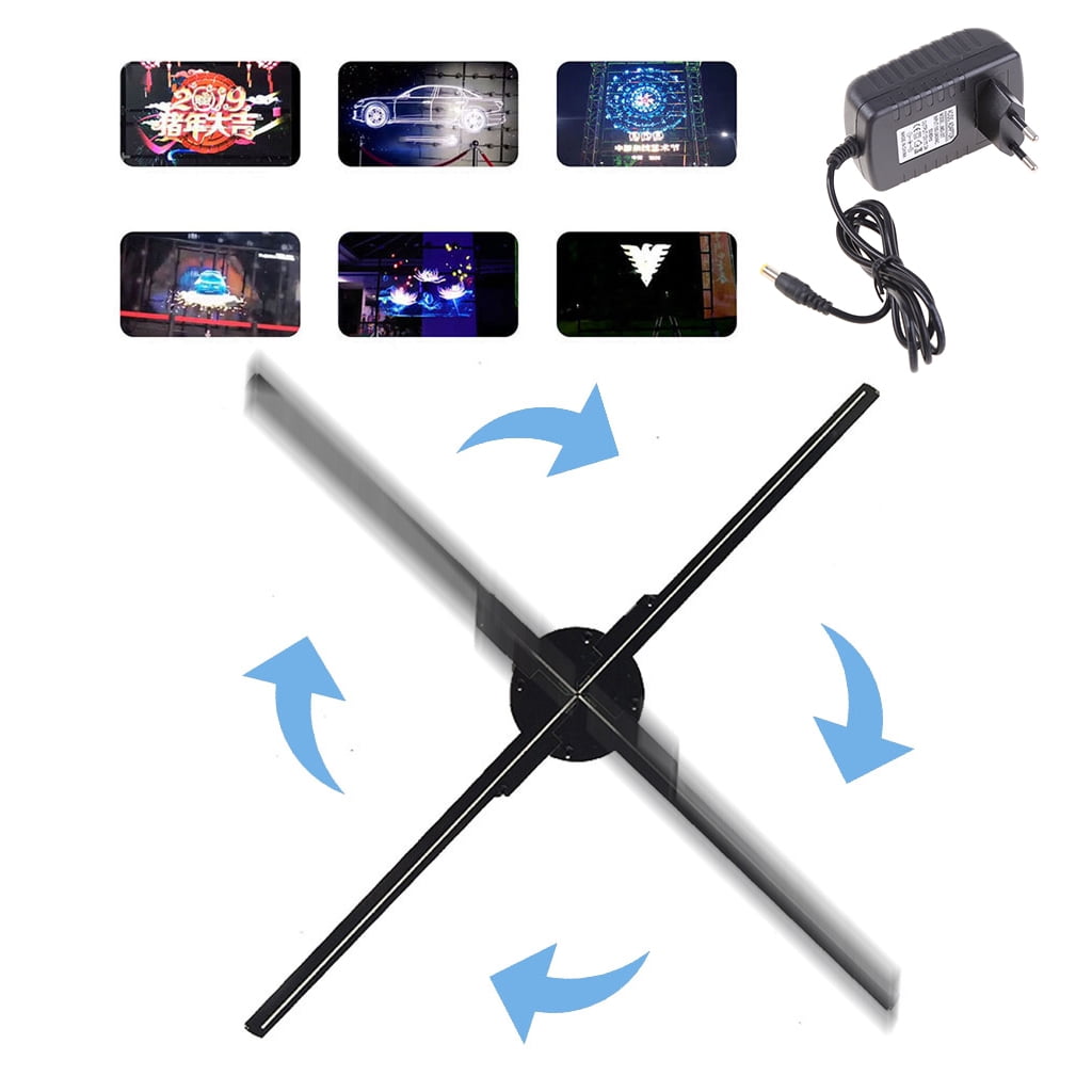 HGYCPP 3D Hologram Advertising Fan wifi Holo-graphic Display Air Fan Video  Projector 224 Lights Store Shop Bar Casino 