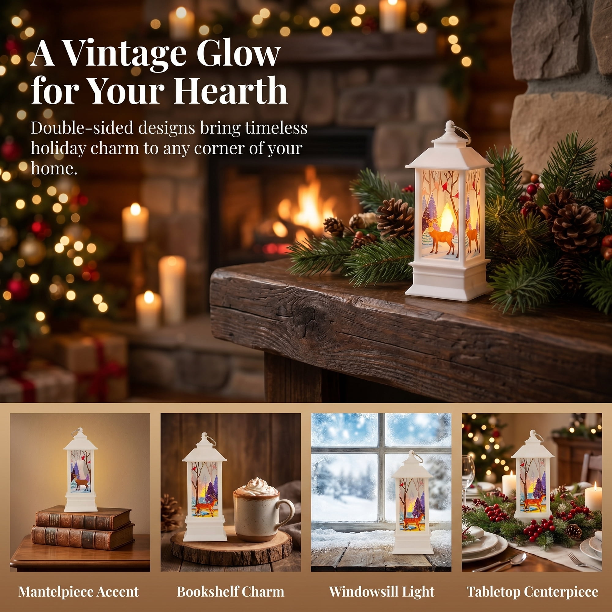 Unique Bargains Light Up Crystal Ball Decorative Lanterns for Decor White Style A