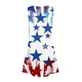 thumbnail image 3 of CCRFTGI 4th of July Dresses for Kids Girls Size 7 Funny American Flag Stars Mini Dress Party Patriotic Sleeveless V Neck Girls Clothes 2026 Summer Fashion Dresses Wine 9-10 Years, 3 of 5