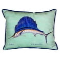 thumbnail image 2 of Betsy Drake HJ006C 16 x 20 in. Sailfish Teal Large Indoor & Outdoor Pillow, 2 of 4