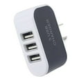thumbnail image 2 of Wall Charger 3 Port Lightweight USB Plug Small Power Adapter Safe Phone Charging Phones Cameras Players Travel Gift Mobile Phone Black, 2 of 7