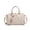 B2407#Beige, variant on Woven Top Handle Bag Boston Barrel Purses for Women Leather Satchel Handbag Woven Crossbody Bag