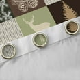 thumbnail image 4 of Feelyou Farmhouse Moose Bear Curtains Pack of 2 (42x84 Each), Brown Green Stripes Buffalo Curtains Blackout, Rustic Tree Botanical Bedroom Curtains, Curtains and Drapes Decor, 4 of 6