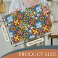 thumbnail image 2 of Mexican Tile Dish Drying Mat,Boho Tradicion Drying Rack Pad Countertop Dishes Ultra Absorbent Microfiber Kitchen Counter Mat for Coffee Countertop Decor 18x24 Inch, 2 of 7