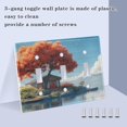 thumbnail image 4 of Dailycode Light Switch Plate Covers 2 Gang Wall Plate Plastics Outlet Covers for Kitchen Home Office Decor Tree House on Island, 4 of 8
