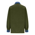 thumbnail image 5 of Women Denim Lapel Waffle Sweater Long Sleeve V Neck Button Down Pullover Knit Polos Shirt Casual Fall Outfits, 5 of 6