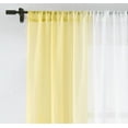 thumbnail image 4 of Junvictex Yellow Ombre Chiffon Sheer Window Curtain Crinkle Voile Panels for Living Room,52"Wx63"L,Rod Pocket,2Pcs, 4 of 6