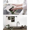 thumbnail image 5 of Spring Botanical Kitchen Dish Towels for Drying Dishes Set of 3, Garden Birds Floral Leaves Brown Wood Waffle Weave Microfiber Hand Tea Bathroom Towels Quick Dry & Absorbent Towel 15.7x23.6, 5 of 7
