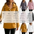 thumbnail image 4 of Women Casual Outdoor Jackets Plus Size Hooded Long Sleeve Solid Color Waterproof Jackets for Sports Hiking Casual Loose Windbreaker with Zippered Pockets, 4 of 10