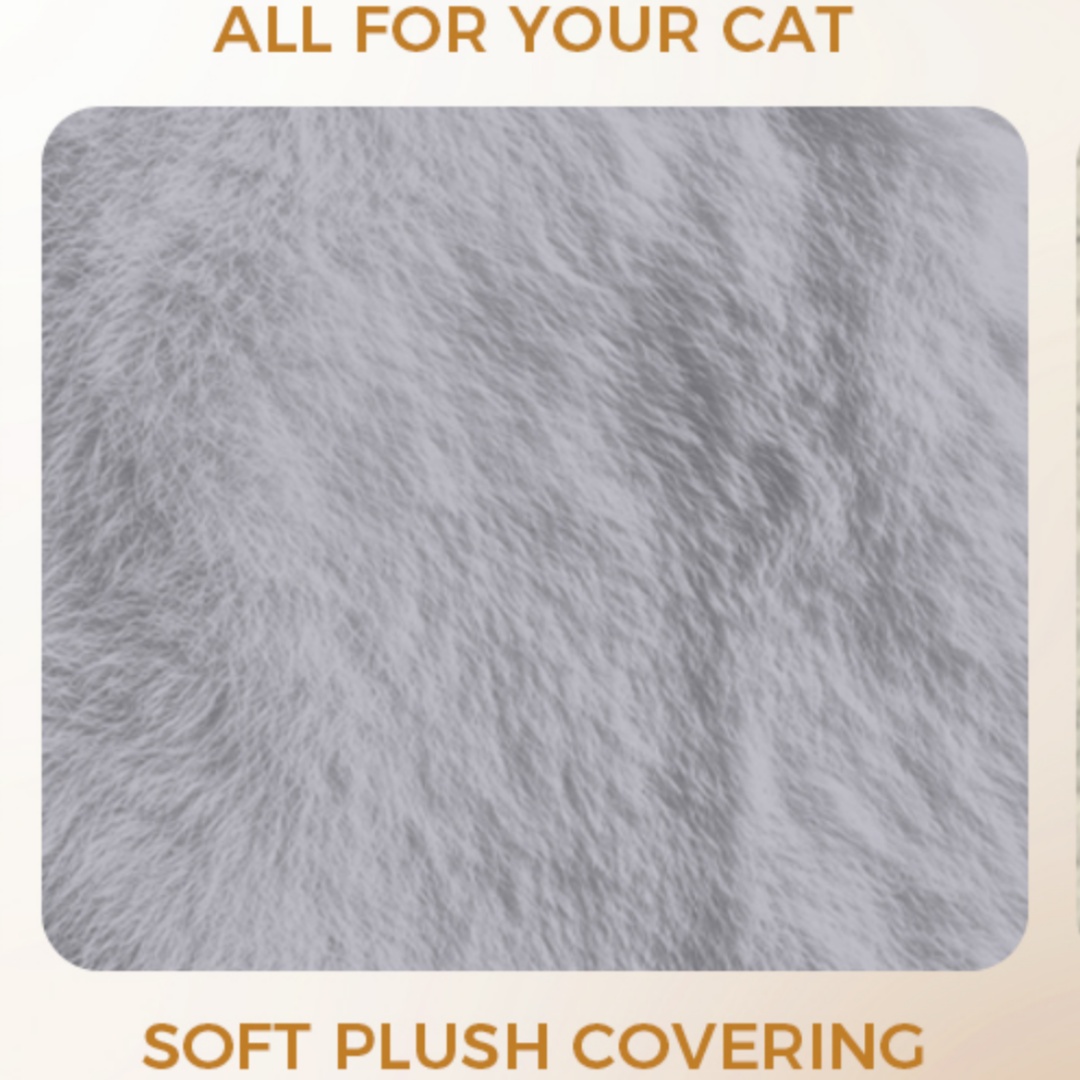 Yougu 84 in  Cat Tree Tower With Large Condo Sisal Scratching Post Big Hammock and top Platform,Light Gray