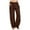 CD04_Coffee, variant on Dwellite Womens Linen Pants Casual Fashion Drawstring Pants Wide Leg Solid Color Summer Beach Trousers with Pockets Wine L