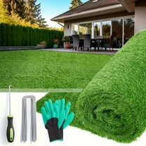 Artificial Grass Turf Roll Outdoor for Garden Landscape Decoration, Astroturf Rug, Grama Artificial Para Patio, Synthetic Grass Lawn for Balcony, Backyard, Gate, Pool Deck, Dog PottyTraining 5ftx8ft