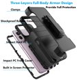 thumbnail image 4 of For Motorola Moto G Power 5G 2024 Case,Takfox Holster Phone Case with Built-in Screen Protector Swivel Belt Clip [3 Layers] Heavy Duty Full Body Protection Shockproof Kickstand Cover- Black, 4 of 9
