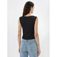 thumbnail image 6 of Ruched Square-Neck Blouse, 6 of 7