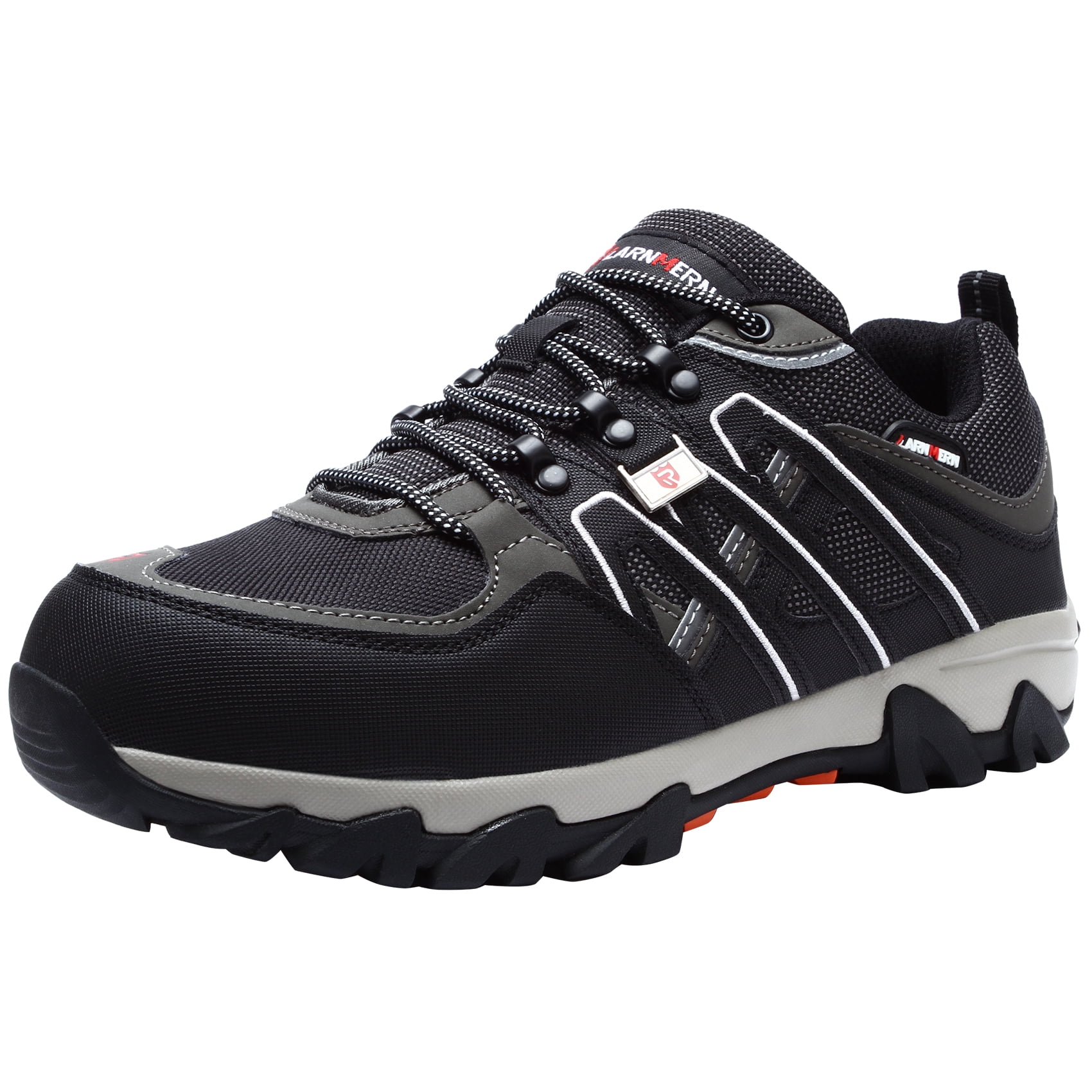 Larnmern Steel Toe Shoes for Men Slip Resistant Work Shoes Puncture Proof Outdoor Footwear Safety Sneakers Industrial Construction Indestructible