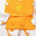 thumbnail image 4 of Splozh Newborn Layette Gift Sets for Baby Boy Baby Layette Gift Set for Boys or Girls Unisex 8PCS Jumpsuit+Top+Pant+Bib+Hat+Socks Newborn Gift Sets Baby Clothes Must Have Orange,3-6 Months, 4 of 4