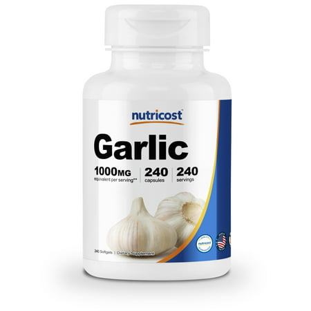 Nutricost Garlic 1000mg, 240 Softgels - Premium, High Potency, Gluten Free Garlic