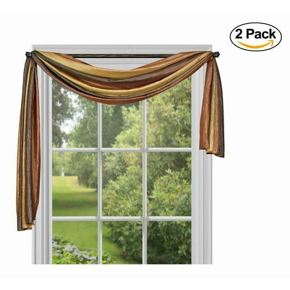 Achim Home Furnishings Ombre Scarves, 50 by 144-Inch, Autumn (Set of 2)