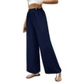 thumbnail image 7 of Womens Casual Wide Leg Pants High Waisted Straight Long Trousers Palazzo Pants 2025 Fashion Clothes Outfits, 7 of 7