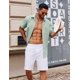 thumbnail image 3 of Camisa COOFANDY verde salvia con botones de manga corta para hombre, 3 of 6