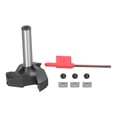 thumbnail image 3 of Cemented Carbide Milling Cutter Set with Detachable Inserts - 3 Flute Design for PVC/Plastic/Wood/Composite Boards, 8mm or 12mm Shank Options, Includes 3 Installed Inserts, Wrench, and Optional, 3 of 6