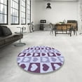 thumbnail image 4 of Ahgly Company Machine Washable Indoor Round Transitional Heavenly Blue Area Rugs, 6' Round, 4 of 7