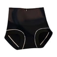 thumbnail image 2 of Underwear for Women Comfortable Female Leopard Print Women's Underwear European And American High Waisted Waist Cinching Hip Lifting Plus Size Seamless Underwear Black L, 2 of 6