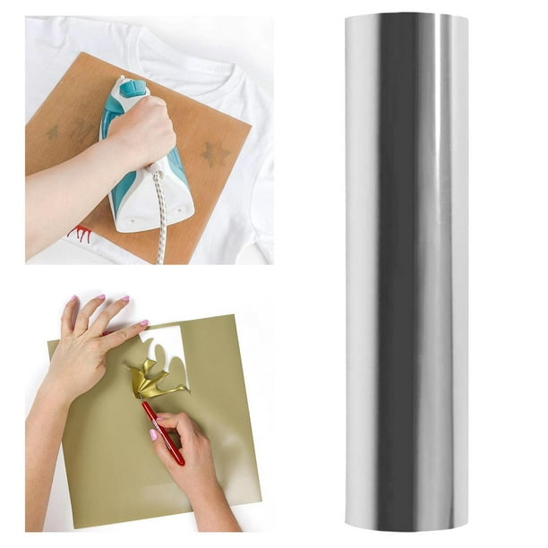 Vinilo Holográfico de transferencia BLESIY 30x100cm HTV lámina metálica para Planchar plata