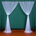 thumbnail image 1 of Cortinas semitransparentes, decoraciones de arcos de pantalla para ventanas de fiestas de bodas, cortinas de malla, estética elegante, 1 of 12