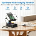 thumbnail image 2 of IMOLI Wireless Audio Bluetooth Speaker with Emergency charging, 5in1 Phone Holder Power Bank with Colorful Ambient Light for Tablet iPhone Android, 2 of 14