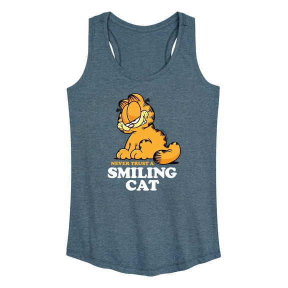 Garfield - Never Trust Smiling Cat - Women's Racerback Tank Top