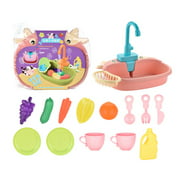 Pretend Play Kitchen Toys For Children Electric Dishwasher Pretend Play Mini Kitchen Summer Educational Toys For Girls