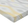 thumbnail image 2 of Ambesonne Sketchy Fitted Sheet, Abstract Chain, King Size, Pale Grey and Yellow, 2 of 3