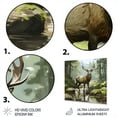 thumbnail image 3 of Designart "Noble Buck Deer Portrait In Brown and Green"Deer Animal Metal Wall Art Brown Modern Living Room Wall Art, 3 of 6