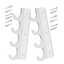 MEIBUTYUP White Acrylic Fishing Rod Organizer Wall Mount Holder Simple Design for Home and Garage Storage