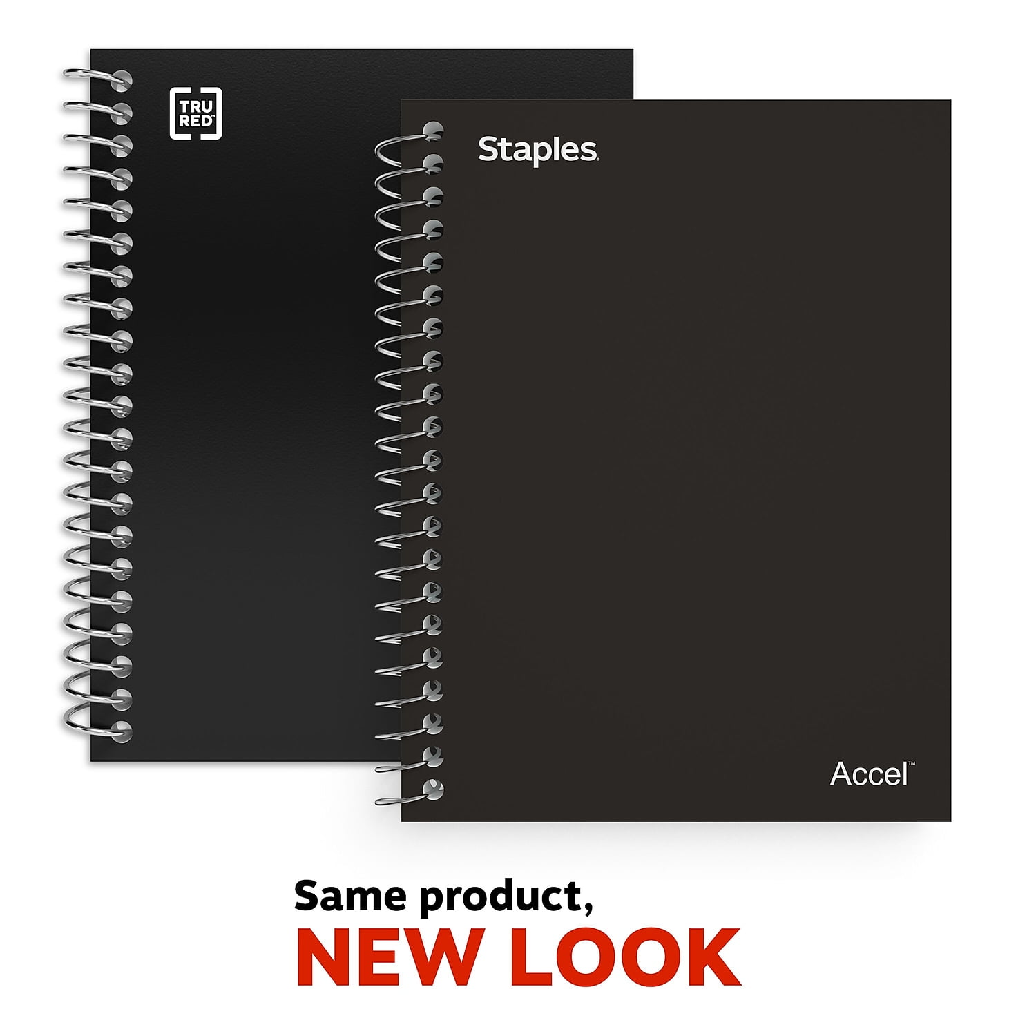 TRU RED Premium 1-Subject Notebook 3.5 x 5.5 College Ruled 200 Sheets Black TR58288N