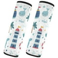 thumbnail image 2 of 2 Pcs Seat Belt Strap Covers Pad for Car Soft Flannel Car Seat Belt Shoulder for All Cars Interesting Marine Symbols, 2 of 8