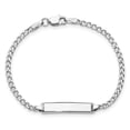 thumbnail image 3 of Auriga Fine Jewelry 14K White Gold Semi-Solid Cuban Id Bracelet 6 inch for Women, 3 of 6