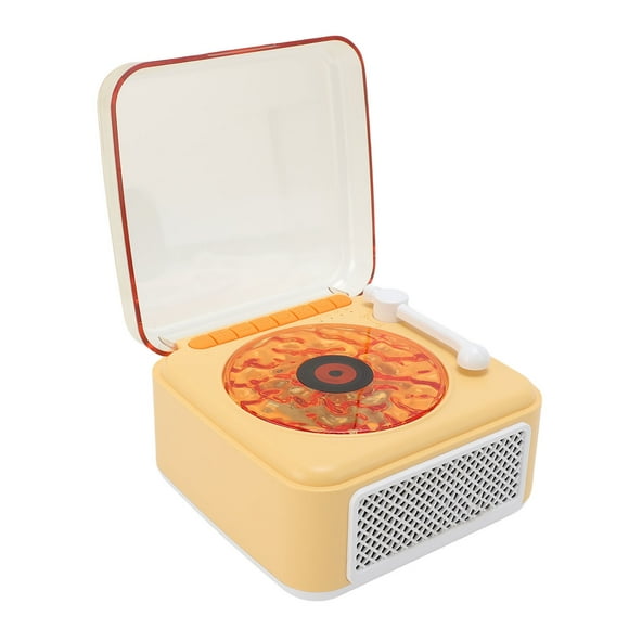 Wireless Speaker, Small Record Player Night Light USB Rechargeable Desktop Wave Speaker for Bedroom Party