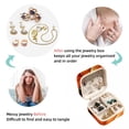 thumbnail image 4 of Thanksgiving Pumpkin Leaves Travel Portable Square Jewelry Box Organizer: Ideal Solution for Rings, Earrings, Necklaces, Bracelets, and More! Gift for Girls and Women., 4 of 6